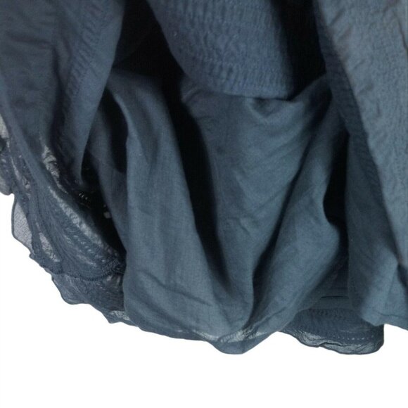 Free People Midi Skater Dress Sleeveless Lace Eyelet Detail Smocked Back Small - Picture 5 of 10